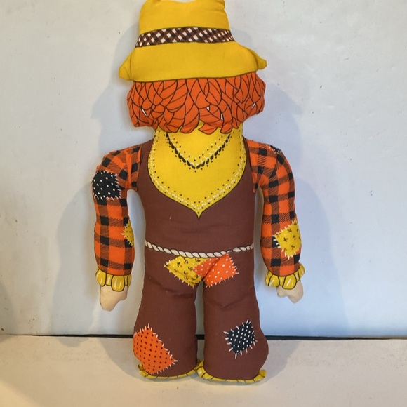 Vintage 1990s Stuffed Fabric Scarecrow Doll - Picture 4 of 4